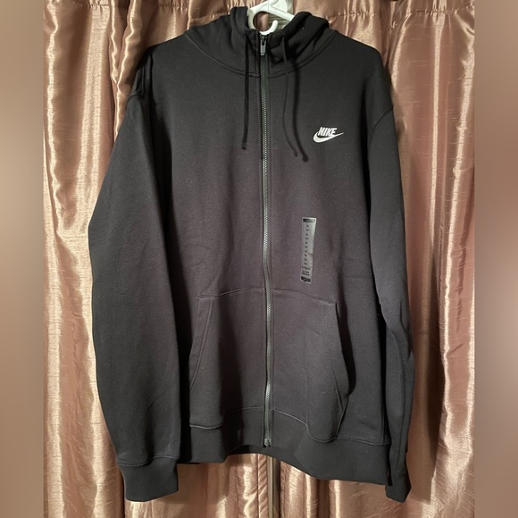 NWT* Nike Sportswear Club Fleece Full-Zip Hoodie.Black.Size: XLT, 3XLT - Picture 5 of 16